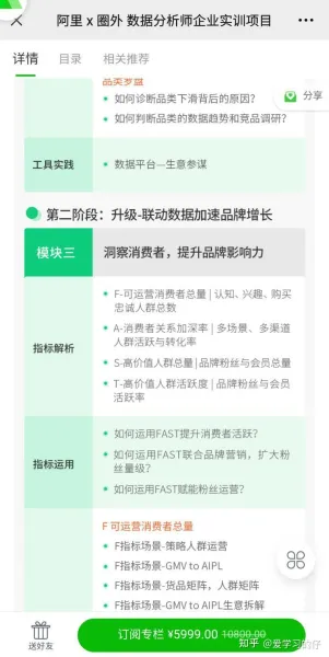 阿里+圈外同学：数据分析师企业实训项目 4