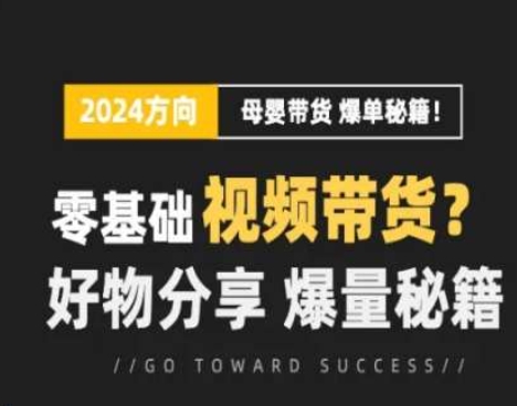 短视频母婴赛道实操流量训练营，零基础视频带货，好物分享，爆量秘籍