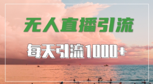 抖音快手视频号全平台通用，无人直播引流法，超暴力引流1000+高质量精准创业粉