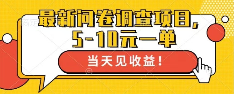 （13167期）最新问卷调查项目，单日零撸100＋