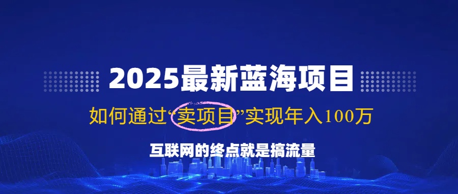 2025最新蓝海项目，零门槛轻松复制，月入10万+，新手也能操作！